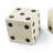 Oversized Bone Gaming Dice Pair