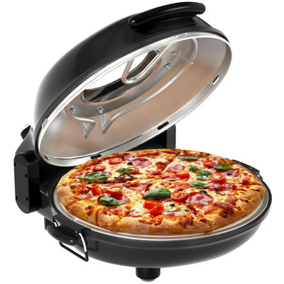 Machine à pizza de comptoir 12 pouces pour l'intérieur et l'extérieur avec pierre en céramique 800 ° F