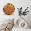 Horloge murale 12 po en verre trempé silencieux, horloge sans tic-tac «Texture de marbre de visage ambertonné», à piles (piles AA non incluses), décoration artistique pour la maison