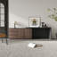 Modern L-Shape Length Adjustable Executive Desk Drawers, Cabinets,Versatile Corner Writing Desk