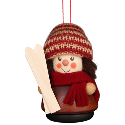 3'' Wood Hanging Figurine Ornament