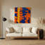 Abstrait couleur champ 46, art mural en métal brun-813243428