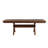 Karven Wood Trestle Extendable Dining Table with Leaf, Dark Hazelnut