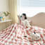 Checkered Lightweight Soft & Cozy Flannel Fleece Throw Blanket for Sofa & Bed in All Season-125344961-125344966