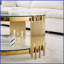 Table basse en métal doré pour salon, plateau carré de 35,43 po, durable et amp; Facile à assembler-647973480-647973487