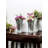 Set of 2, 9In H Galvanized Bucket/Pot Vase