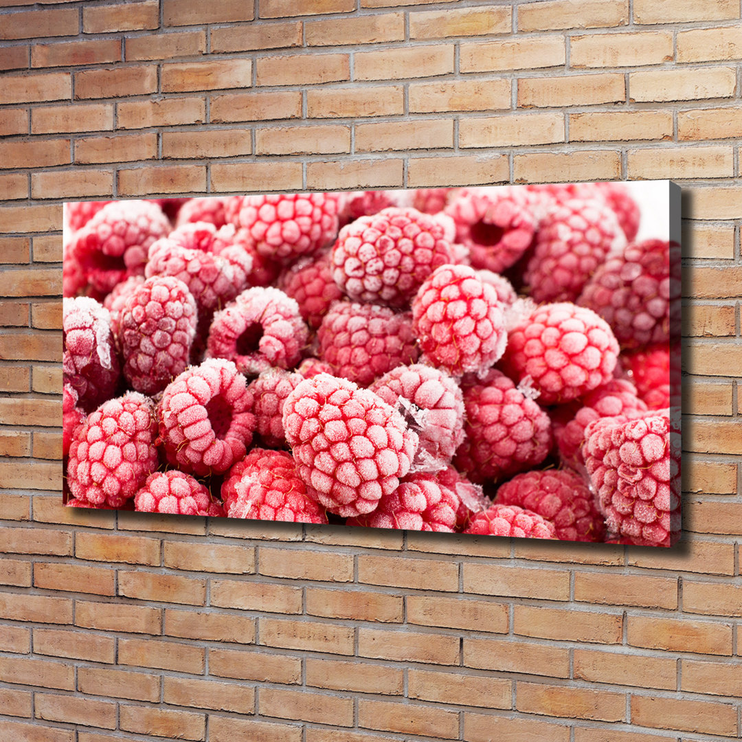 Gefrorene Himbeeren - Kunstdrucke auf Leinwand