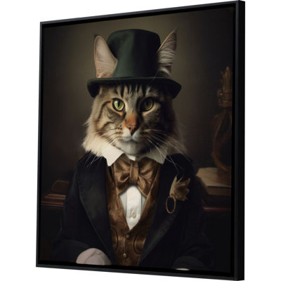 "Charmant chat" par Lazar, toile sur toile