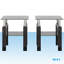 Ensemble de tables de bout en verre de 20,5 po de hauteur Euphrasie-1288960745-1288960743