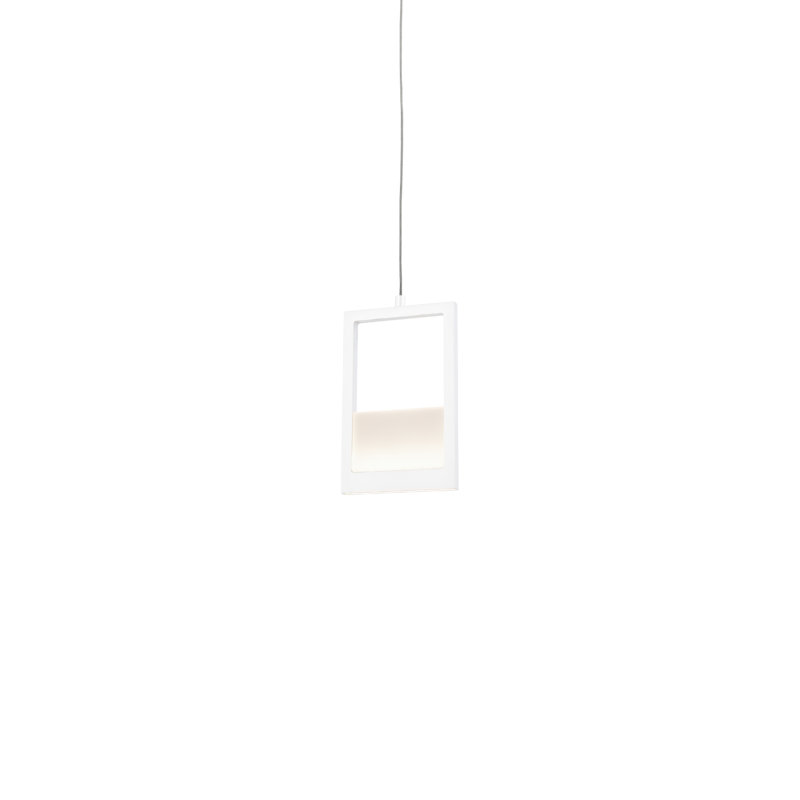 Luminaire suspendu unique à 1 lumière Ratio, Blanc