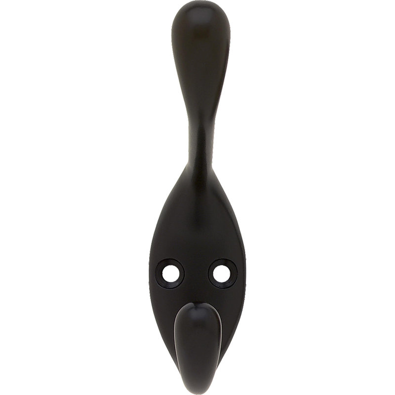 Crochets muraux robustes en nickel pour manteau et chapeau Franklin (paquet de 10), Noir mat