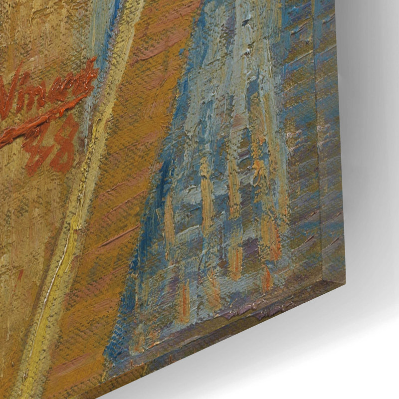  «Self-Portrait As A Painter» par Vincent Van Gogh, art mural en verre acrylique, 12 po x 16 po