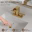  Robinet pour salle de bain à 2 poignées avec ensemble de drain Centreset-113284583