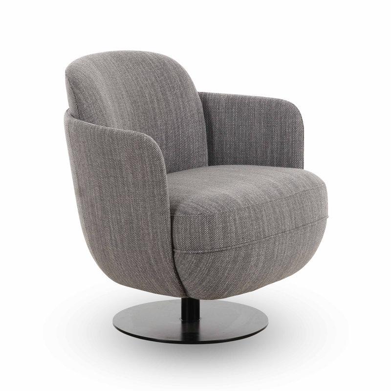 Chaise pivotante Solange, Gris