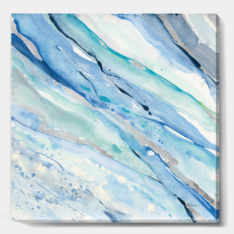 « blue silver spring i », reproduction d’art sur toile, "lake house", H 46 po x l 46 po x P 1,5 po, Toile tendue