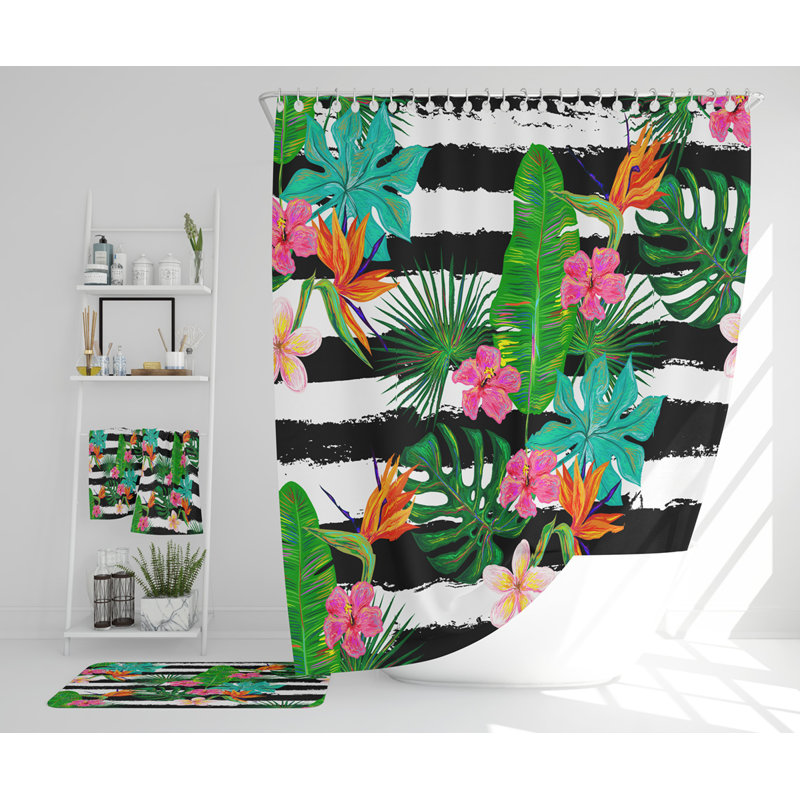 Navjat Polyester Shower Curtain Set