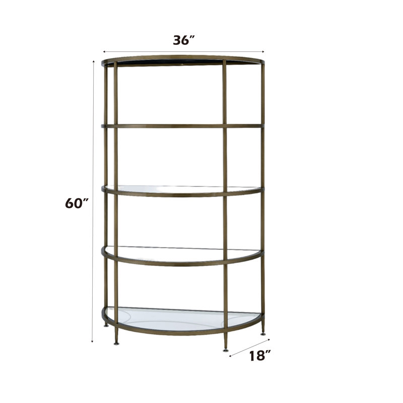 Aditya Contemporary Rectangular Mirrored Rack in Antique Brass
