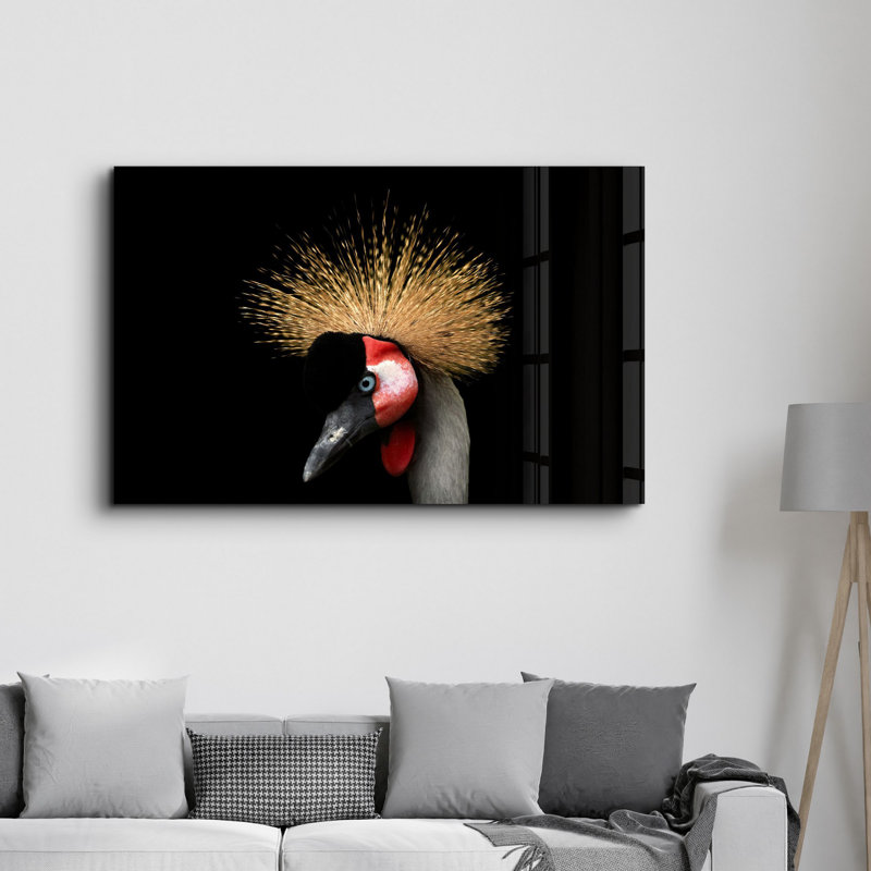 Peinture murale élégante en verre trempé Lekeya, 13,8 x 21,7 pouces | 100% verre trempé, épaisseur: 0,16 pouce | Imprimé UV pour des couleurs éclatantes | Parfait pour la décoration intérieure, le salon et les espaces de bureau