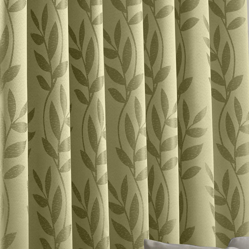 Becquere Tivoli Eyelet Ring Top Curtains, Width 116 x Drop 228 cm, Sage