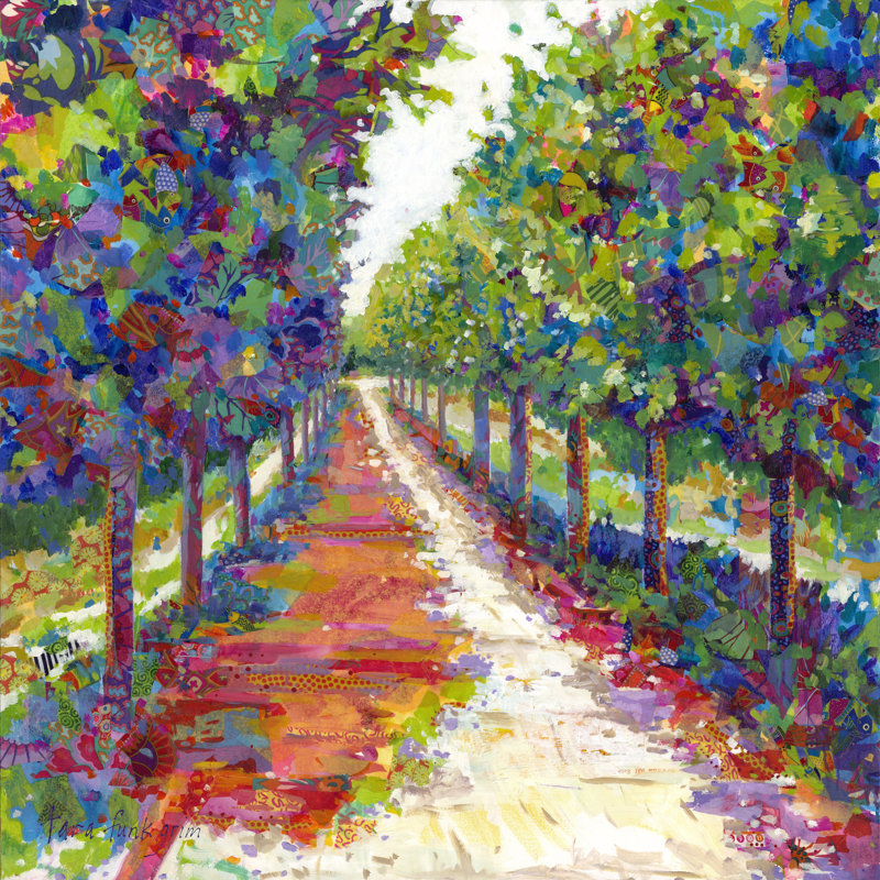 " Lime Walk " by Tara Funk Grim Painting Print, 20" H x 20" W  