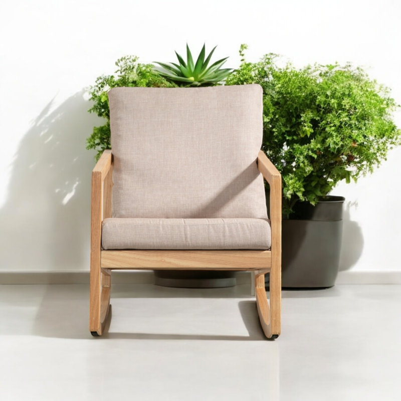 Chaise berçante en bois massif l 25,18 po