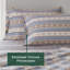 Drap-housse bleu flocon de neige 3 pièces bleu, flanelle 100% coton, finition velours doux, entièrement ajusté, lavable à la machine, avec plat et taies d'oreiller en flanelle