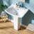 24" W x 19" D Bathroom Pedestal Sink Rectangular Vitreous China, 1 Faucet Hole & Overflow, White-111657506