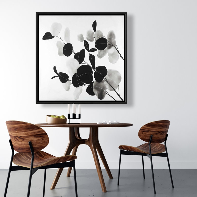 «Grayscale Branches With Leaves» sur toile