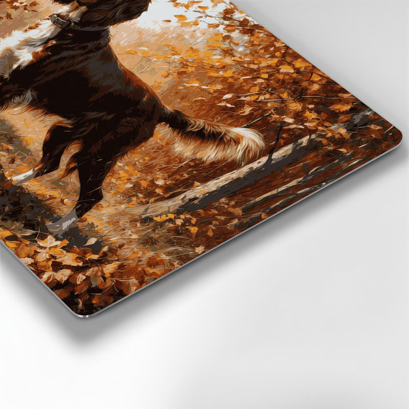 «Dogs Irish Setter», art mural en métal noir, H 8 po x l 10 po