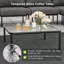 Latitude Run® 11 Pieces Aluminum Patio Furniture Set, Modern Modular Sectional Sofa with Coffee Table and Upgrade Thickness Cushion-1582358839