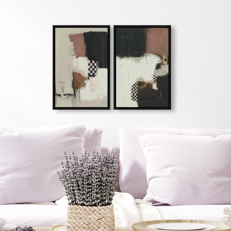 Longing Set Set by Oliver Gal, 11"H x 16"W, Black Floater Frame