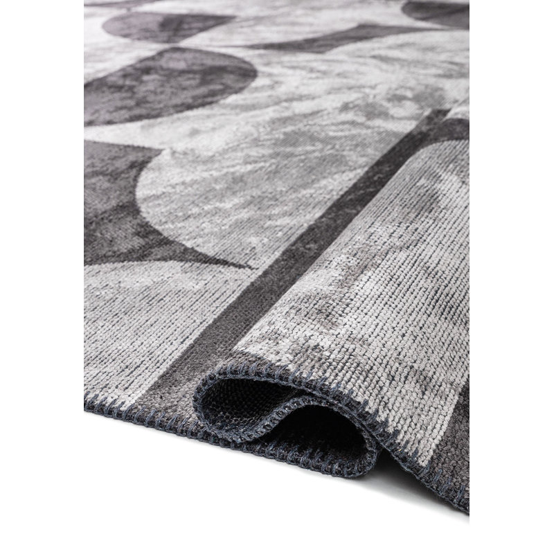 Modern Abstract Polka Dots Rug, Rectangle 9'10" x 14'