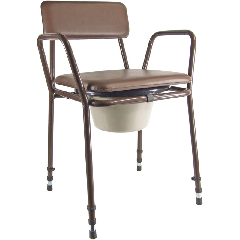 Essex Height Adjustable Commode Chair Brown