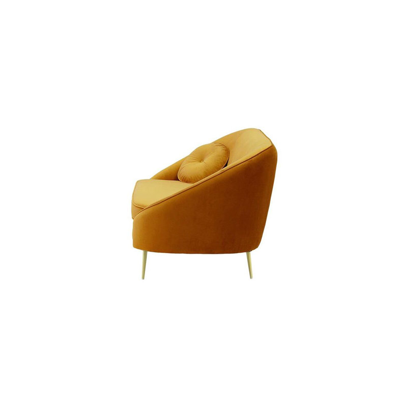 Kooper 3 Seater Velvet Sofa, Yellow