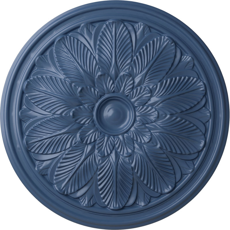 Médaillon de plafond Endurathane Cornelia, diamètre extérieur de 22 1/2 po x P 1 1/2 po (convient aux auvents jusqu'à 4 po), finition dorée pharaons peinte à la main