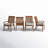 Kinsler Eucalyptus Slat Back Stackable Outdoor Dining Armchair with Cushions