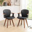 Karez 21.2" W Faux Leather Swivel Modern Dining Chair-1958973357