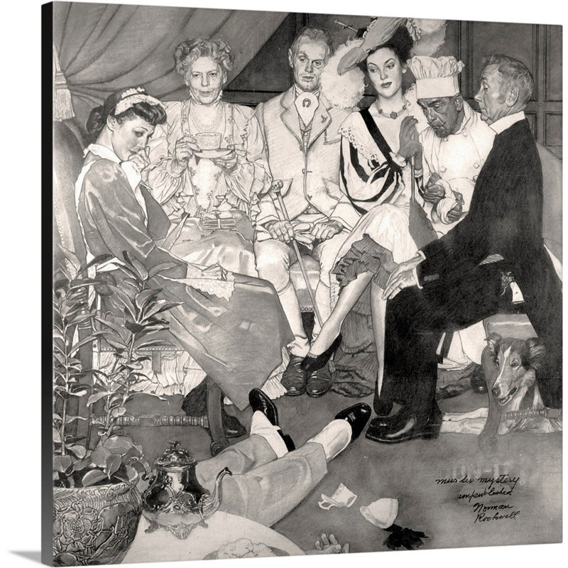 Murder Mystery, art mural sur toile, Toile tendue, H 12 po x l 12 po x P 1,25 po