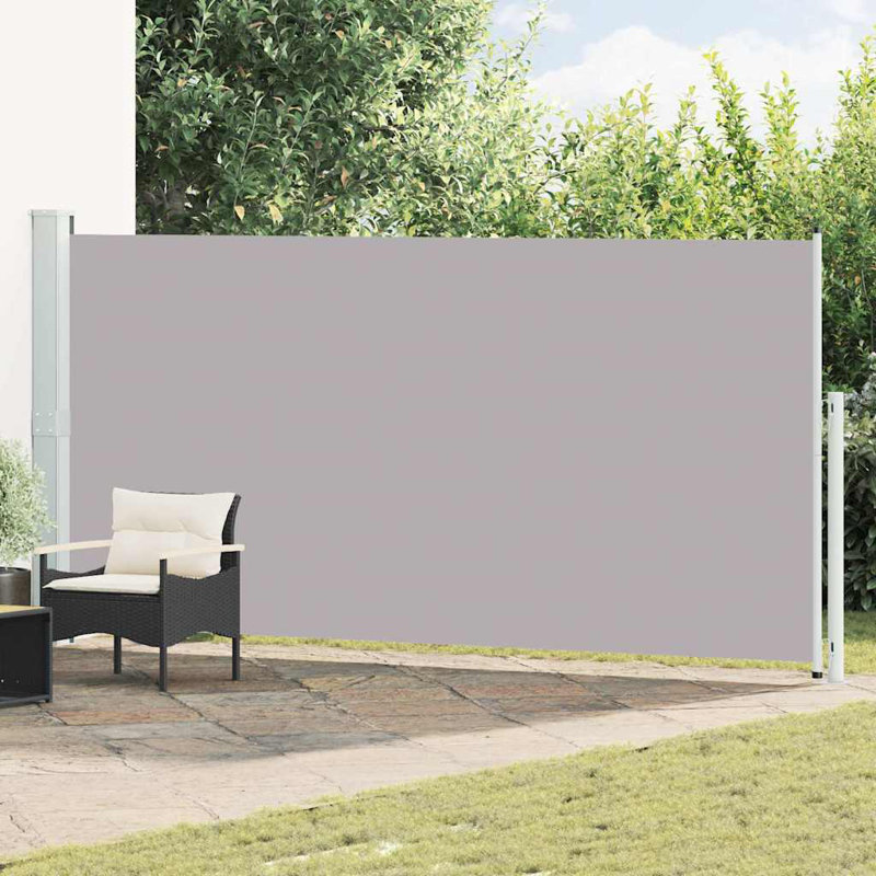 Paravent extérieur gris en acier thermolaqué 70,9 x 118,1 po, Gris