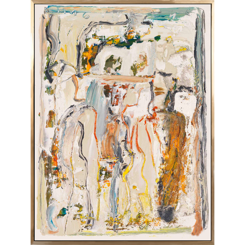 «Lycanthropy I - Floater Frame», peinture sur toile, Encadrement doré