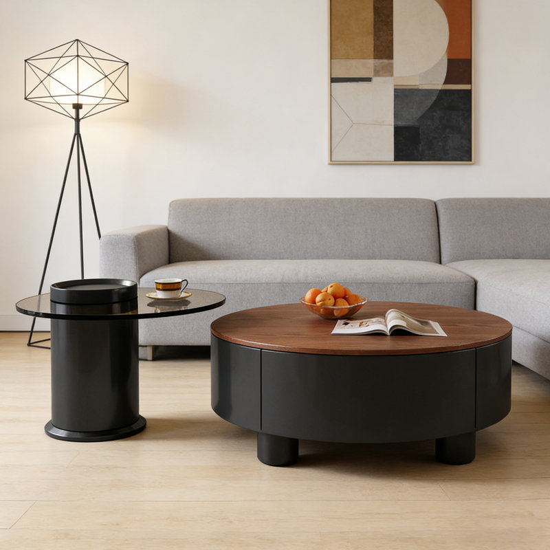 Hakon, 12.59" H x 27.55" L x 27.55" W, Noir