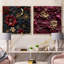 Verona - Ensemble de 2 collages carrés botaniques abstraits-101855842-101855841