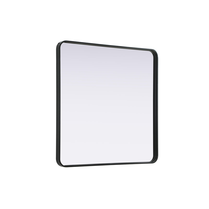 Erath Contour Metal Mirror, 36" x 36", Black