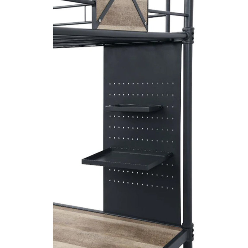 Lit mezzanine simple avec bureau intégré Haxby