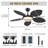48" Tropical plam Leaf Ceiling Fan With Led Lights and Remote-1220273922