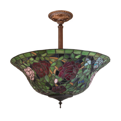 Plafonnier semi-encastré à cuves 20" à 3 lumières unique