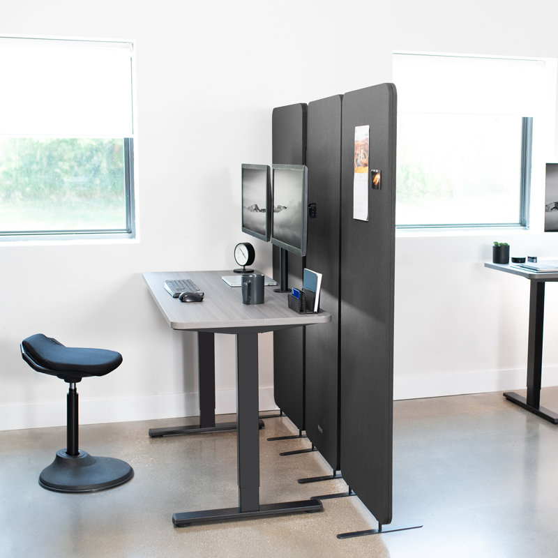 Freestanding Room Dividers, Dark Gray