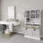 Two-Compartment Tilt-Out Dirty Laundry Basket Tall Bathroom Cabinet With 2 Adjustable Shelves-1165886770