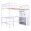 Lit mezzanine innovant avec bureau intégré en forme de L, tablettes de rangement à trois niveaux et escalier de rangement attaché pour économiser de l'espace-1534772953
