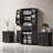 Black Tall Bathroom Storage Cabinet – Versatile Organizer with Adjustable Shelf
